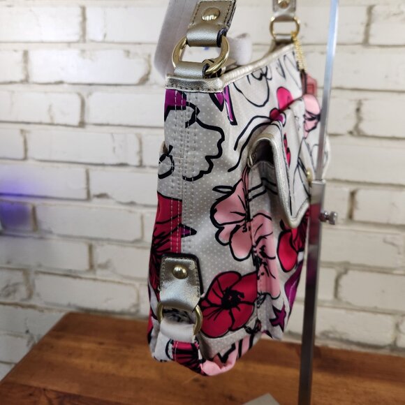 Coach Kyra Floral Print Shoulder bag Purse - Picture 7 of 14